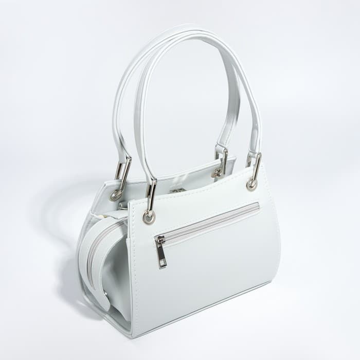 Сумка-саквояж El Masta на молнии, наружный карман, длинный ремень, цвет серый