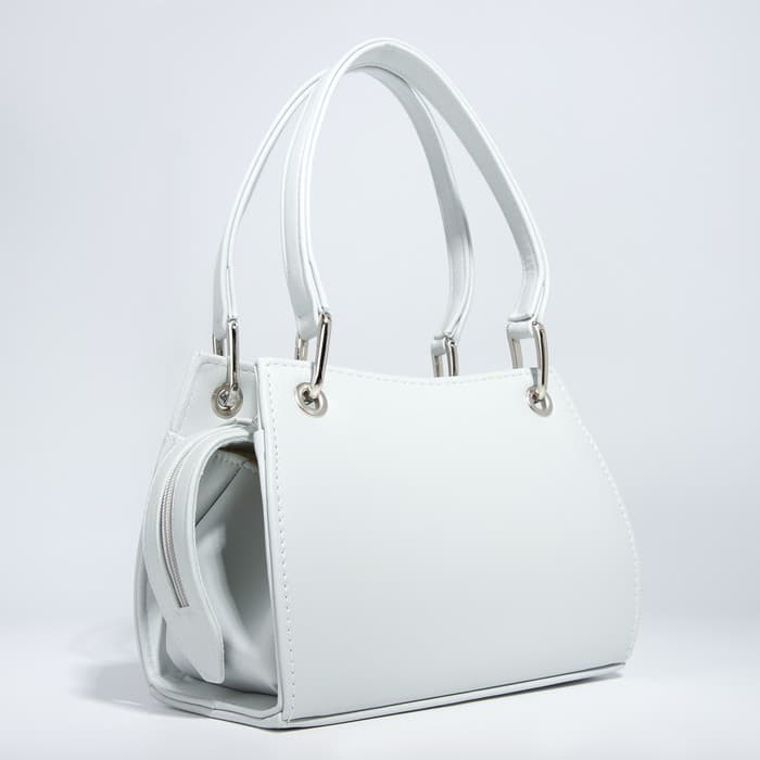 Сумка-саквояж El Masta на молнии, наружный карман, длинный ремень, цвет серый