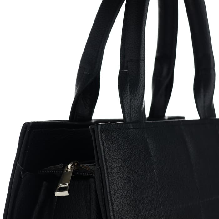 Сумка женская тоут TEXTURA на молнии, 25×12×22 см, чёрный