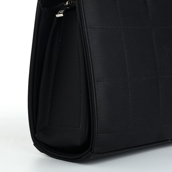 Сумка женская тоут TEXTURA на молнии, 25×12×22 см, чёрный