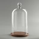 Стеклянный купол - клош с шариком на подставке «Родрик», 29×15 см, коричневый