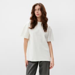 Футболка женская MINAKU OVERSIZE FIT, цвет экрю, размер 48