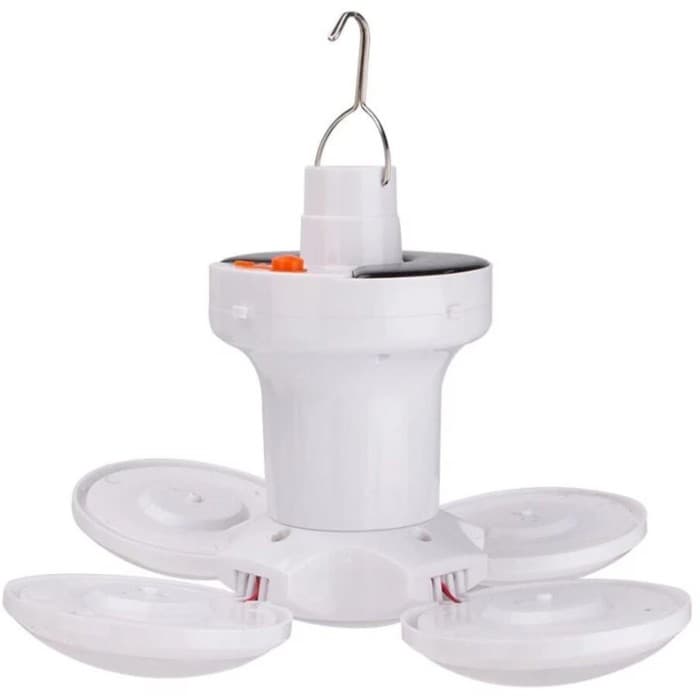 Фонарь кемпинговый аккумуляторный, 30 Вт, 2200 мАч, солнечная батарея, 11×13.5 см, USB