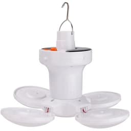 Фонарь кемпинговый аккумуляторный, 30 Вт, 2200 мАч, солнечная батарея, 11×13.5 см, USB