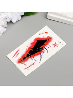 Переводная тату на тело цветная «Паук из раны», 10.5×6 см