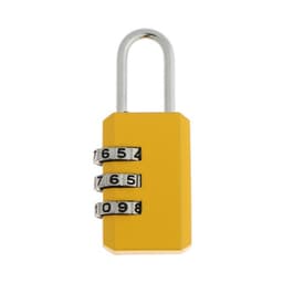 Замок навесной кодовый ТУНДРА ZK003 желтый