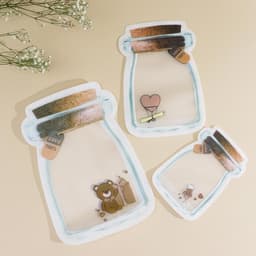 Набор пакетов для хранения продуктов Доляна «Милахи», застёжка zip-lock, 3 шт., 10.2×15 см, 13.5×19.8 см, 16.8×24.8 см