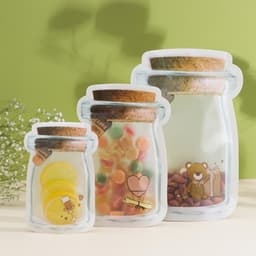 Набор пакетов для хранения продуктов Доляна «Милахи», застёжка zip-lock, 3 шт., 10.2×15 см, 13.5×19.8 см, 16.8×24.8 см