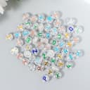 Бусины для творчества пластик «Английские цветные буквы», прозрачные, набор 20 г, 0.6×1×1 см