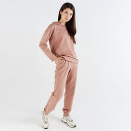 Костюм спортивный женский: худи, брюки, MINAKU: Casual Collection, размер 46, бежевый