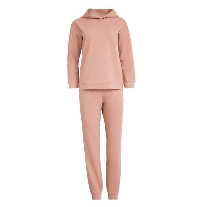 Костюм спортивный женский: худи, брюки, MINAKU: Casual Collection, размер 46, бежевый