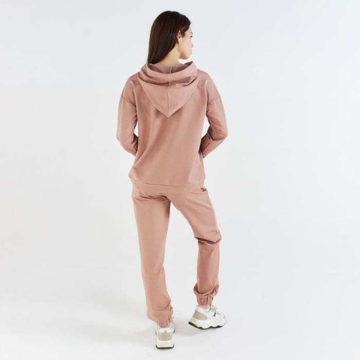 Костюм женский (худи, брюки) MINAKU: Casual Collection, размер 48, бежевый