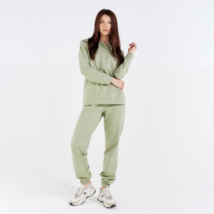 Костюм женский спортивный (худи, брюки) MINAKU: Casual Collection, размер 46, фисташковый