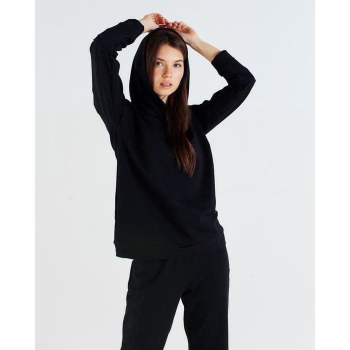 Костюм женский (худи, брюки) MINAKU: Casual Collection, размер 42, чёрный