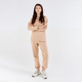Костюм женский (худи, брюки) MINAKU: Casual Collection, размер 42, цвет песочный