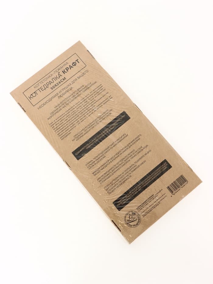 Когтеточка для кошек ТМ «Когтедралка» КРАФТ, 50×24×2.5 см, гофрокартон