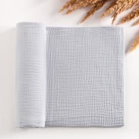 Пелёнка муслиновая «Крошка Я», 135×100 см, двухслойная, 100 % хлопок, светло-серая