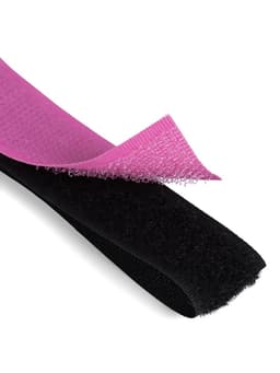 Зажим - липучка для лыж, узкая, цвет фуксия, чёрная