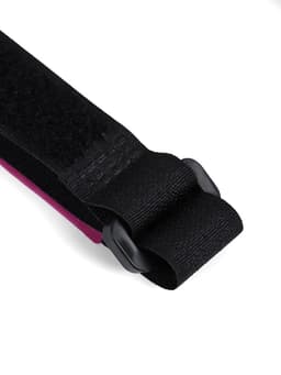 Зажим - липучка для лыж, узкая, цвет фуксия, чёрная