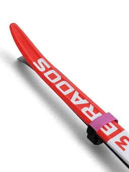 Зажим - липучка для лыж, узкая, цвет фуксия, чёрная