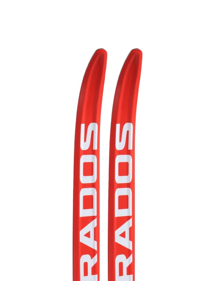 Комплект лыжный: пластиковые лыжи 180 см без насечек, стеклопластиковые палки 140 см, крепления NNN, цвета МИКС