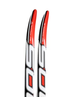 Комплект лыжный: пластиковые лыжи 200 см без насечек, стеклопластиковые палки 160 см, крепления NNN, цвета МИКС