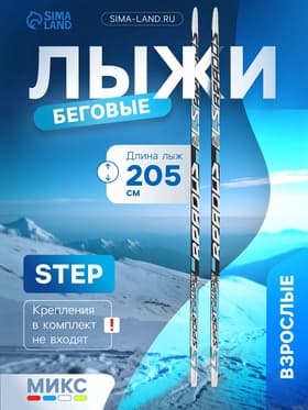 Лыжи пластиковые, 205 см, с насечкой, МИКС