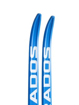 Лыжи пластиковые, 205 см, с насечкой, цвета МИКС