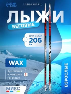 Лыжи пластиковые, 205 см, МИКС