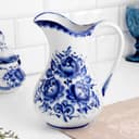 Кувшин фарфор «Аннушка», 1.5 л, 20.5 см, гжель