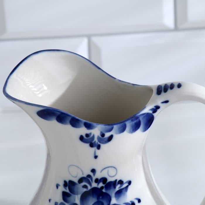 Кувшин фарфор «Аннушка», 1.5 л, 20.5 см, гжель