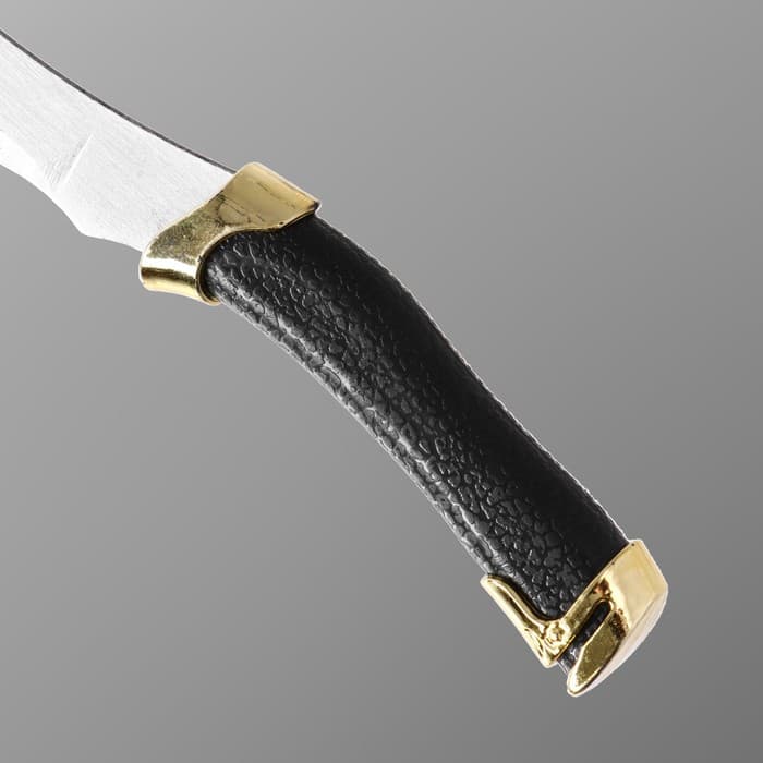 Макет оружия «Сувенирный нож. Турецкий», 19.4 см, клинок 114 мм/0.7 мм, изогнутый, чёрный, золото