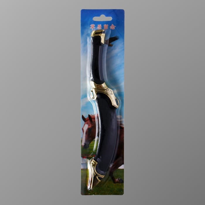 Макет оружия «Сувенирный нож. Турецкий», 19.4 см, клинок 114 мм/0.7 мм, изогнутый, чёрный, золото