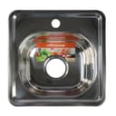 Мойка кухонная Accoona AB3838, врезная, толщина 0.6 мм, 380×380×165 мм, глянец