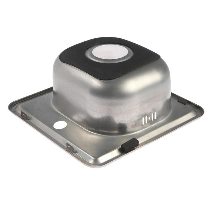 Мойка кухонная Accoona AB3838, врезная, толщина 0.6 мм, 380×380×165 мм, глянец