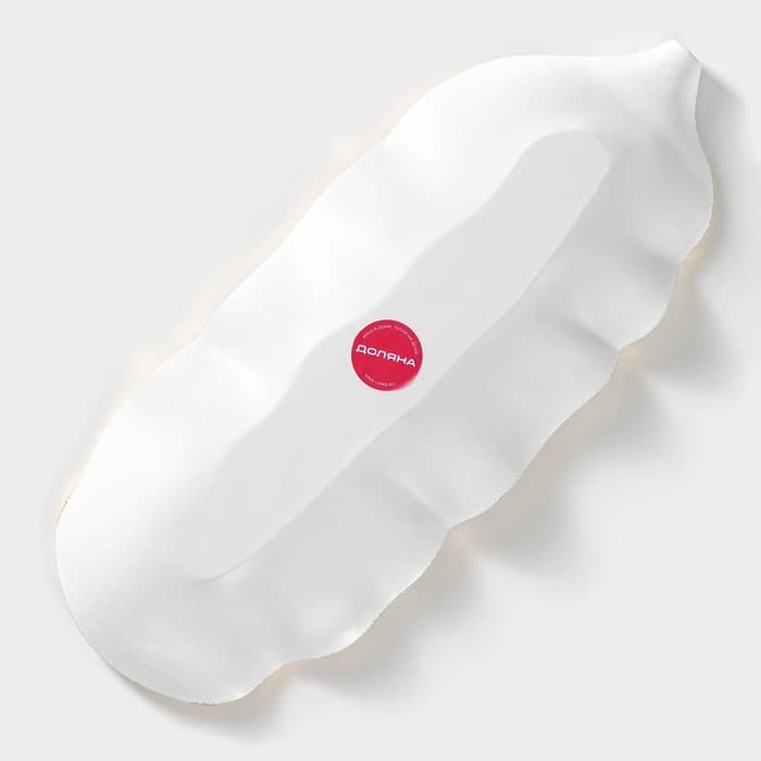 Блюдо для фруктов Доляна «Золотой лист», 36×14×3 см, золотое с белым