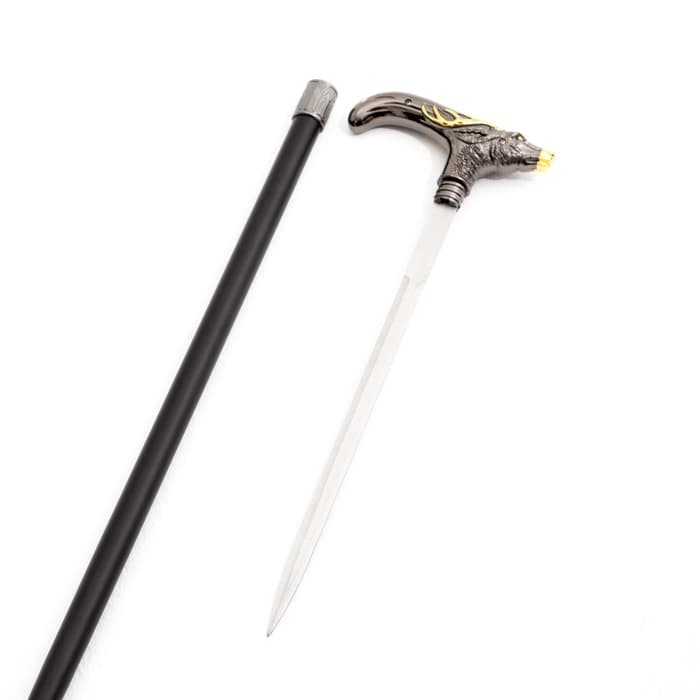 Сувенирная трость с клинком 30 см, набалдашник: олень