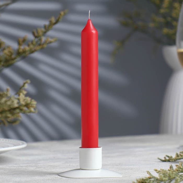 Ароматическая свеча парафиновая хозяйственная «Малина», 17×2 см, 40 г