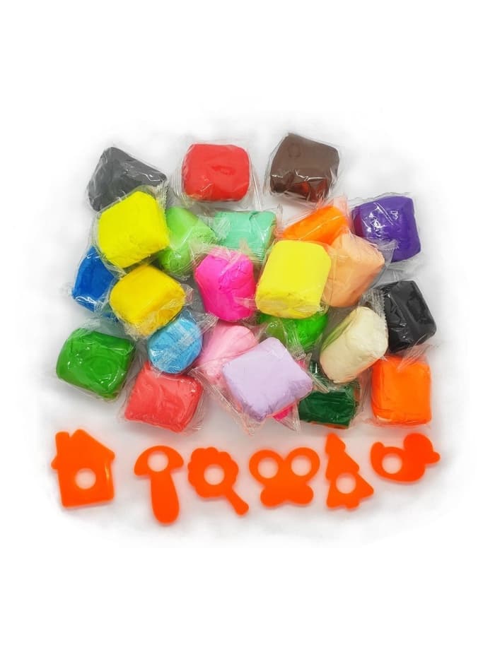 Тесто для лепки «Игротека», 24 по, 60 г, в пластиковом контейнере, с формочками