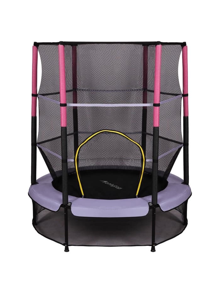Батут ONLYTOP, d=140 см, высота сетки 125 см, сиреневый