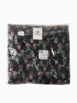 Подушка на стул «Этель» Succulents, 42×42 см, чёрная