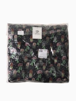 Подушка на стул «Этель» Succulents, 42×42 см, чёрная