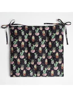 Подушка на стул «Этель» Succulents, 42×42 см, чёрная