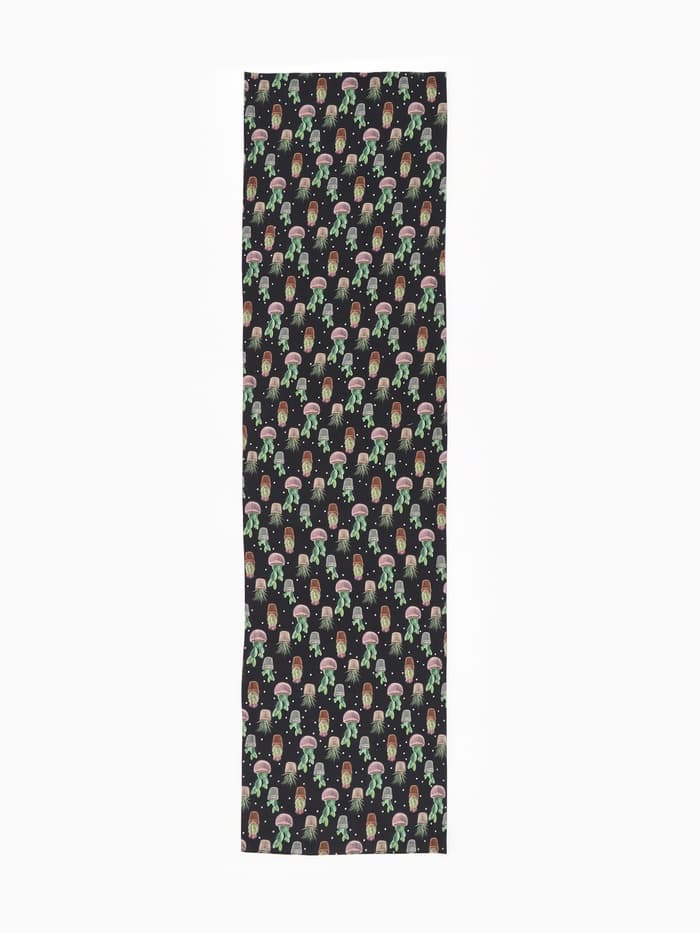 Дорожка на стол «Этель» Succulents 40×149 см, 100% хлопок, саржа 190 г/м², чёрная