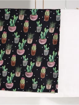 Дорожка на стол «Этель» Succulents 40×149 см, 100% хлопок, саржа 190 г/м², чёрная