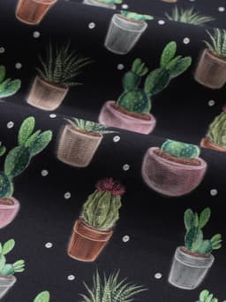 Дорожка на стол «Этель» Succulents 40×149 см, 100% хлопок, саржа 190 г/м², чёрная