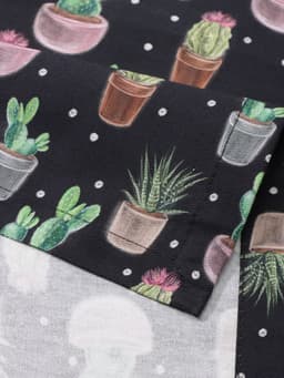 Дорожка на стол «Этель» Succulents 40×149 см, 100% хлопок, саржа 190 г/м², чёрная