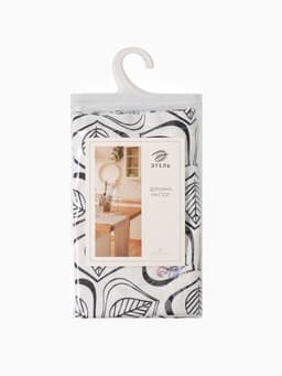 Дорожка на стол «Этель» Leaves, 40×149 см, 100% хлопок, саржа 190 г/м², белая, чёрная