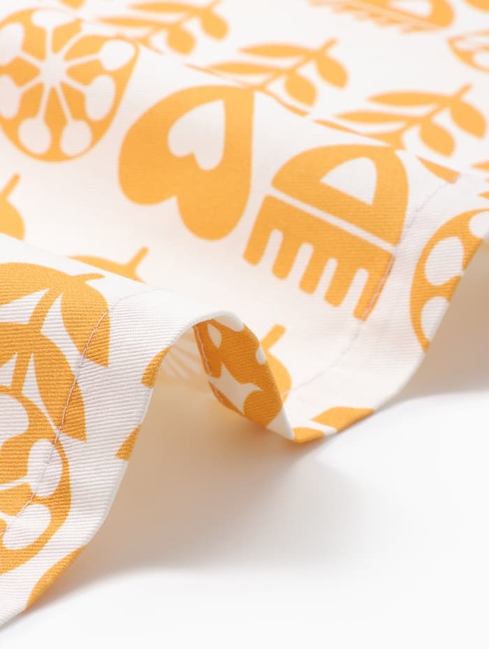 Дорожка на стол «Этель» Yellow garden 40×149 см, 100% хлопок, саржа 190 г/м², белая/жёлтая