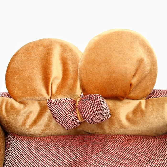 Лежанка «Милаш», 52×42×15, бязь, плюш, бежево-коричневая